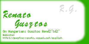 renato gusztos business card